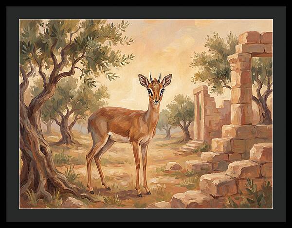 Dik Dik In A Mediterranean Landscape