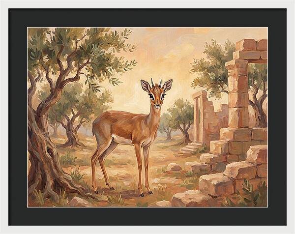 Dik Dik In A Mediterranean Landscape