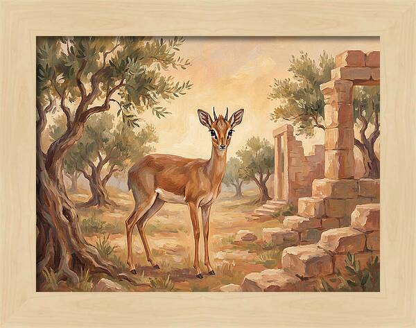 Dik Dik In A Mediterranean Landscape