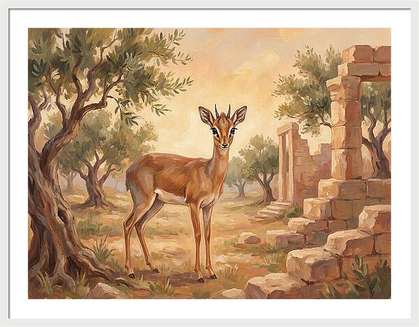 Dik Dik In A Mediterranean Landscape