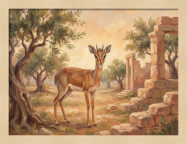 Dik Dik In A Mediterranean Landscape