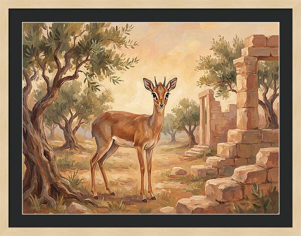 Dik Dik In A Mediterranean Landscape