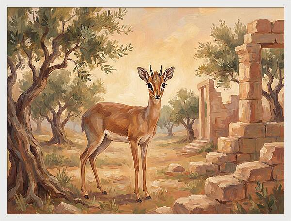 Dik Dik In A Mediterranean Landscape