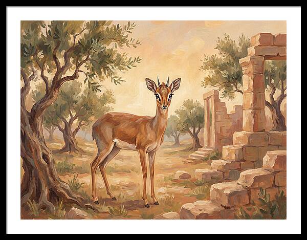 Dik Dik In A Mediterranean Landscape