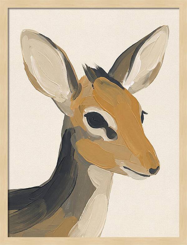 Dik Dik Portrait In Minimal Style