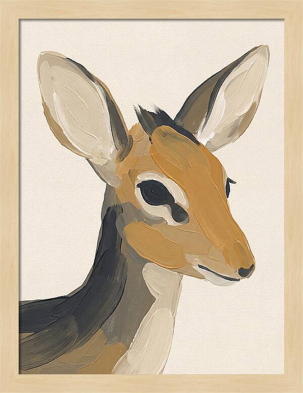 Dik Dik Portrait In Minimal Style