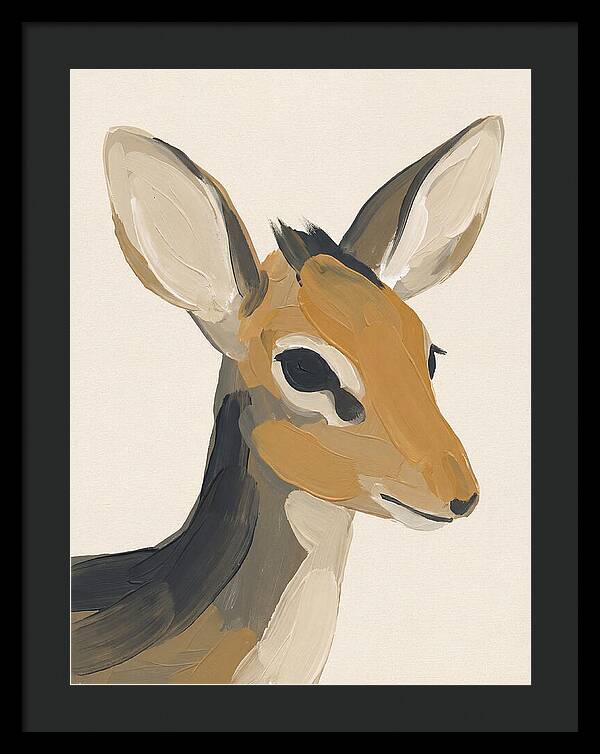 Dik Dik Portrait In Minimal Style