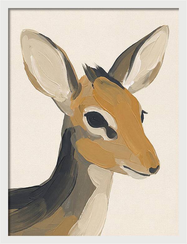 Dik Dik Portrait In Minimal Style