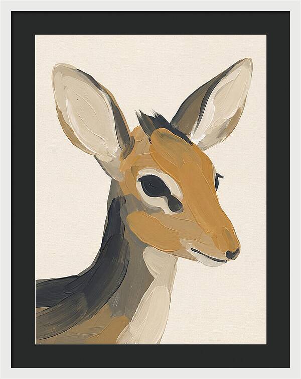 Dik Dik Portrait In Minimal Style