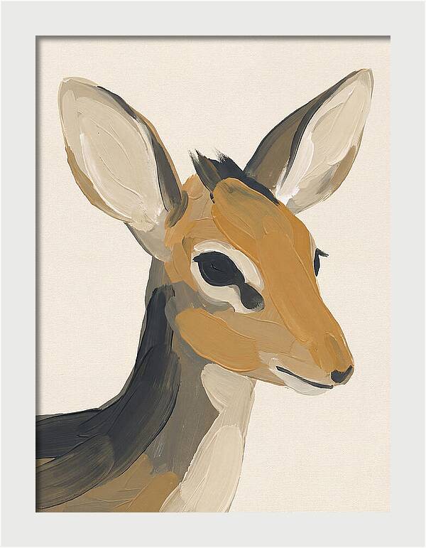 Dik Dik Portrait In Minimal Style