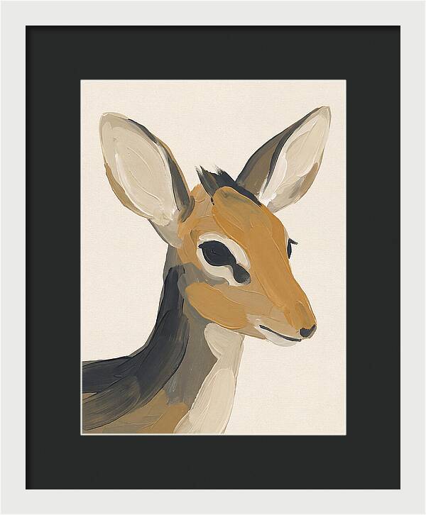 Dik Dik Portrait In Minimal Style