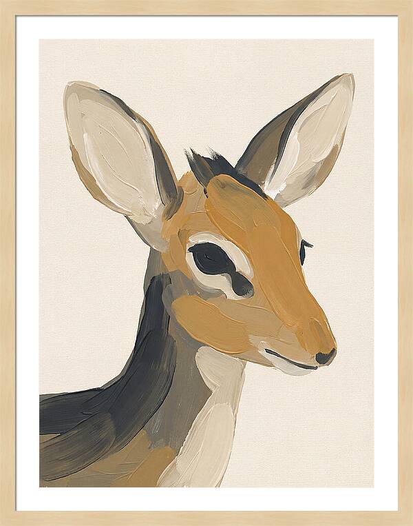 Dik Dik Portrait In Minimal Style