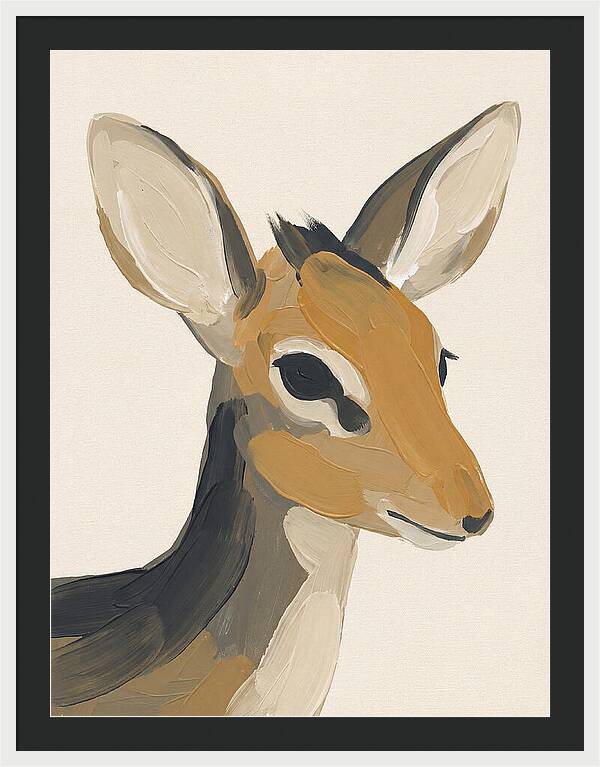 Dik Dik Portrait In Minimal Style