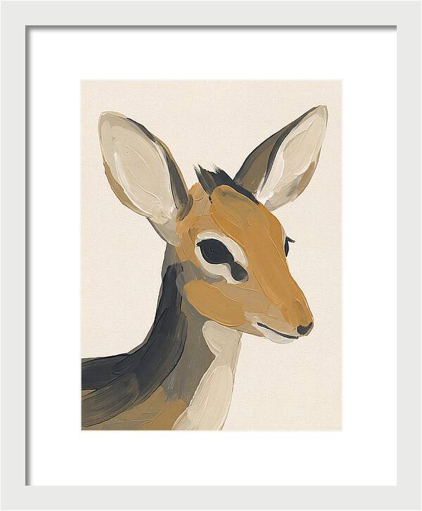 Dik Dik Portrait In Minimal Style