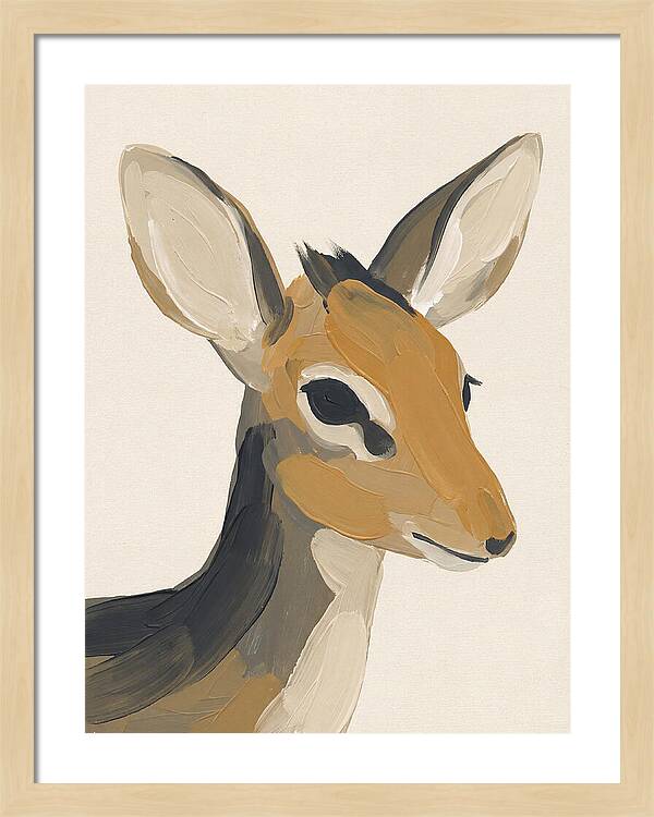 Dik Dik Portrait In Minimal Style