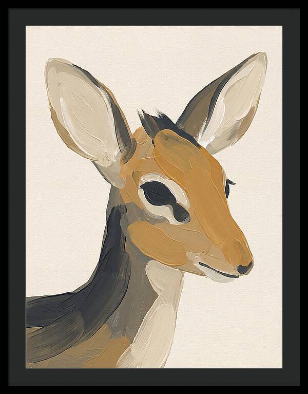 Dik Dik Portrait In Minimal Style