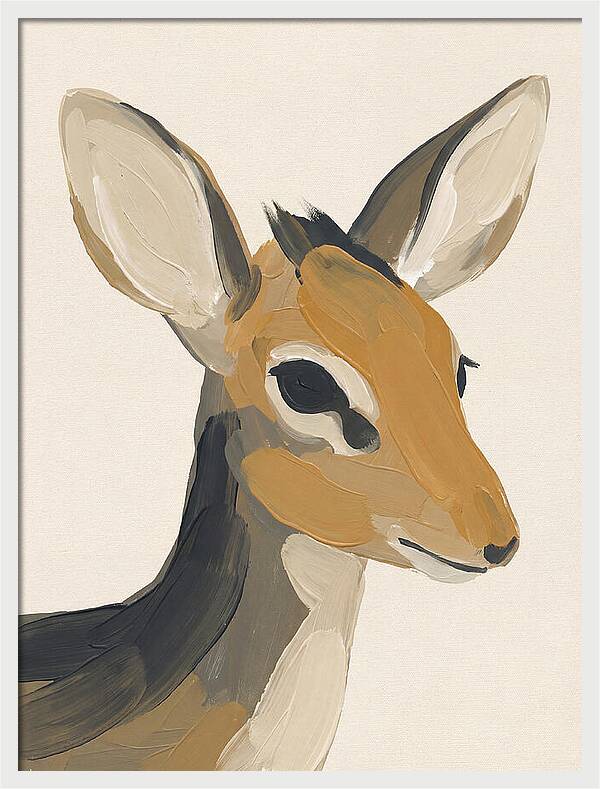 Dik Dik Portrait In Minimal Style