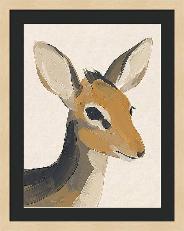 Dik Dik Portrait In Minimal Style