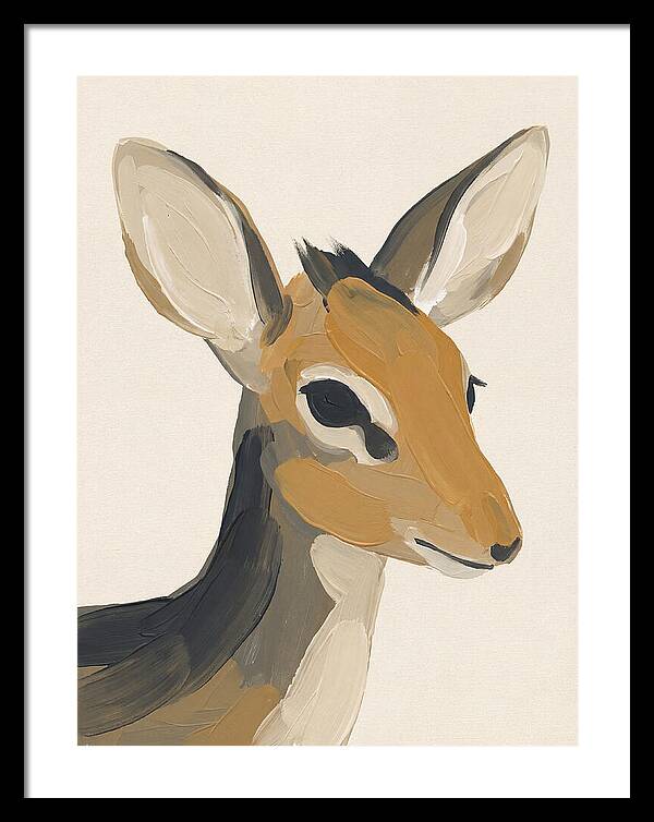 Dik Dik Portrait In Minimal Style