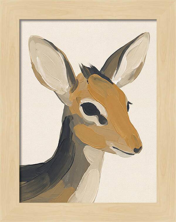 Dik Dik Portrait In Minimal Style