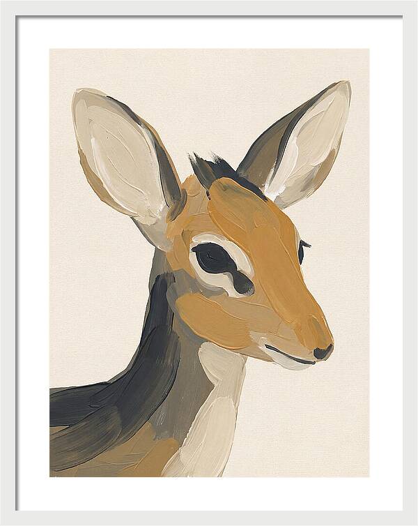 Dik Dik Portrait In Minimal Style