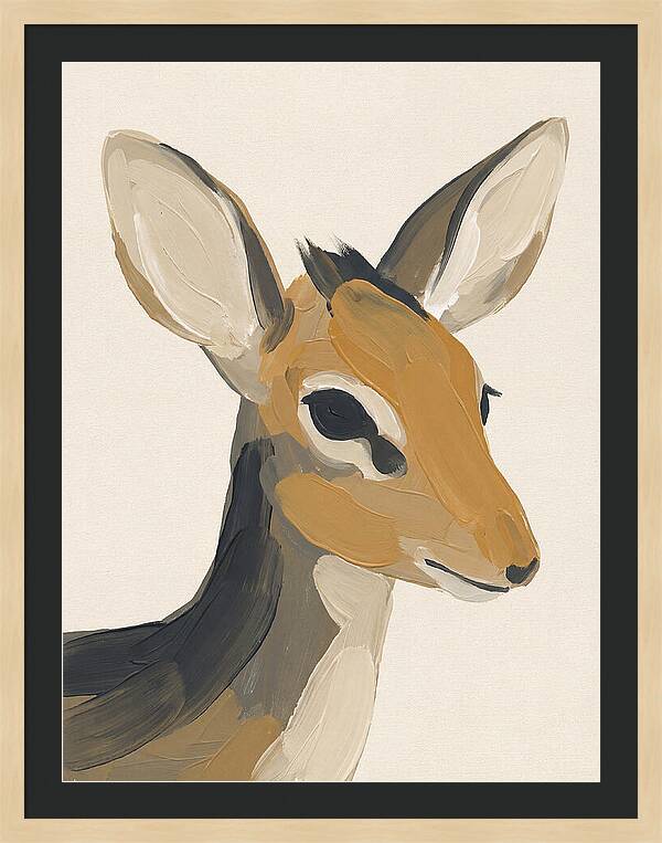 Dik Dik Portrait In Minimal Style
