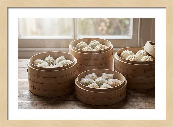 Dim Sum Delight In Bamboo Baskets