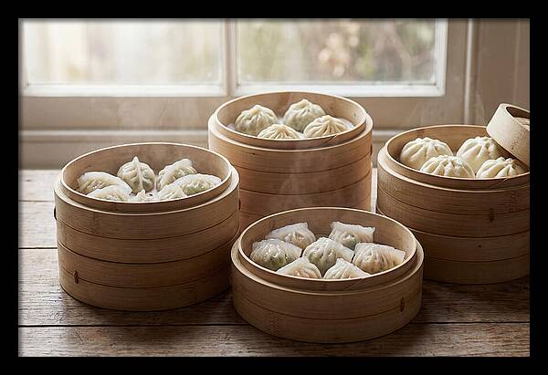 Dim Sum Delight In Bamboo Baskets