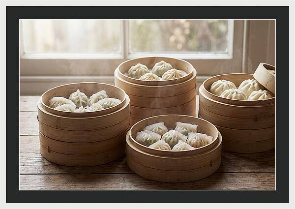 Dim Sum Delight In Bamboo Baskets