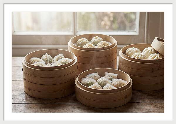 Dim Sum Delight In Bamboo Baskets