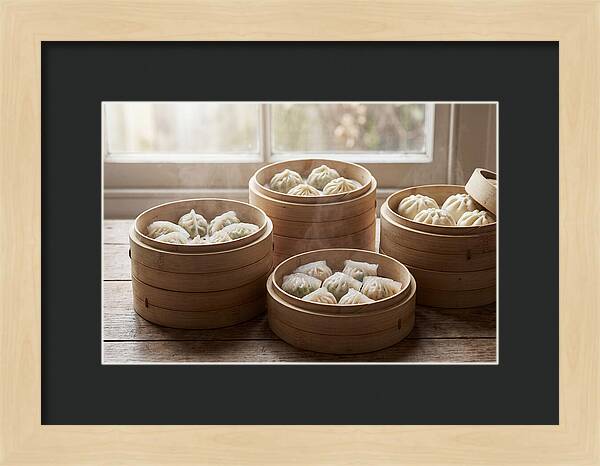 Dim Sum Delight In Bamboo Baskets