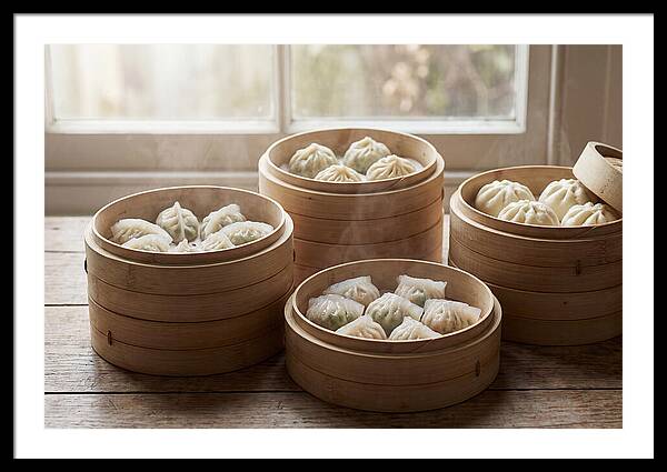 Dim Sum Delight In Bamboo Baskets