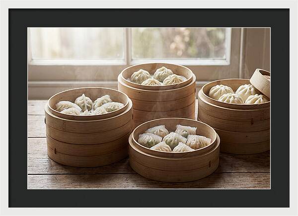 Dim Sum Delight In Bamboo Baskets