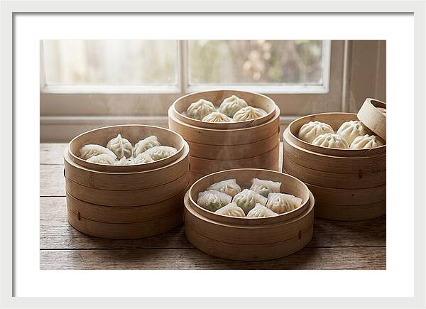 Dim Sum Delight In Bamboo Baskets