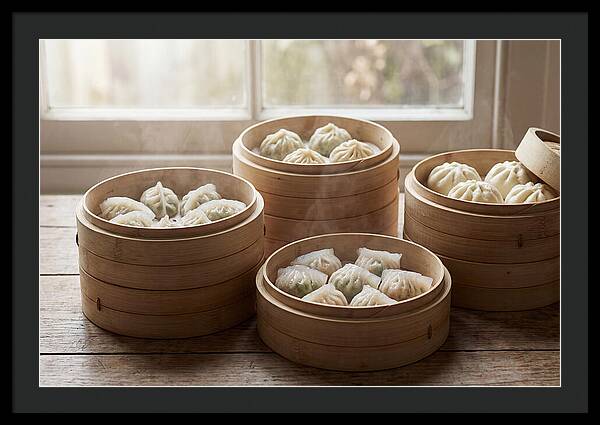 Dim Sum Delight In Bamboo Baskets