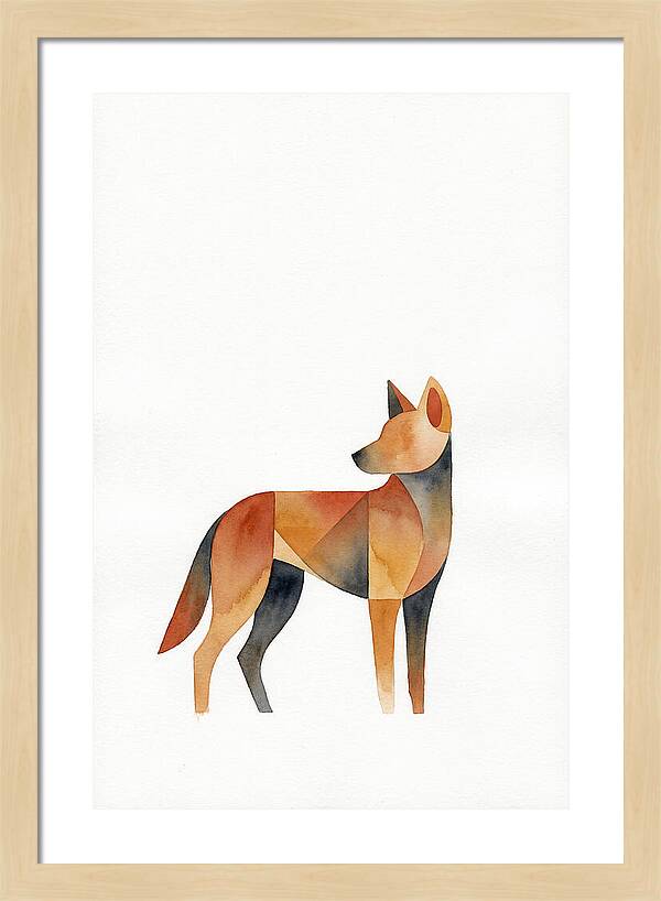 Dingo In Minimalist Style