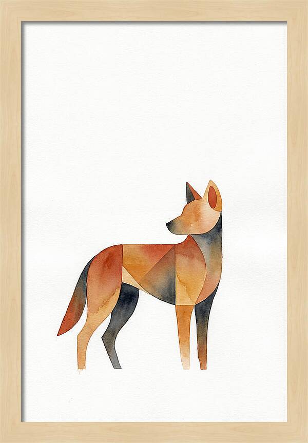 Dingo In Minimalist Style