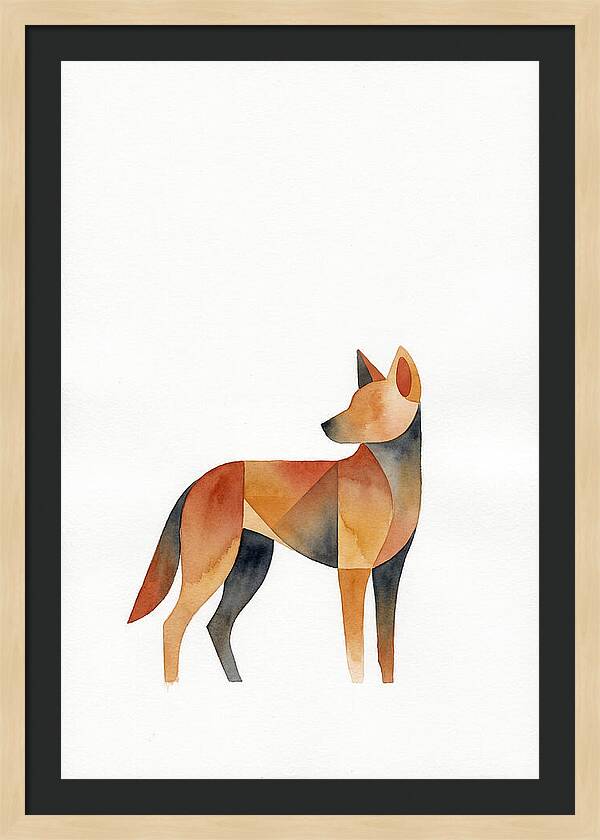 Dingo In Minimalist Style