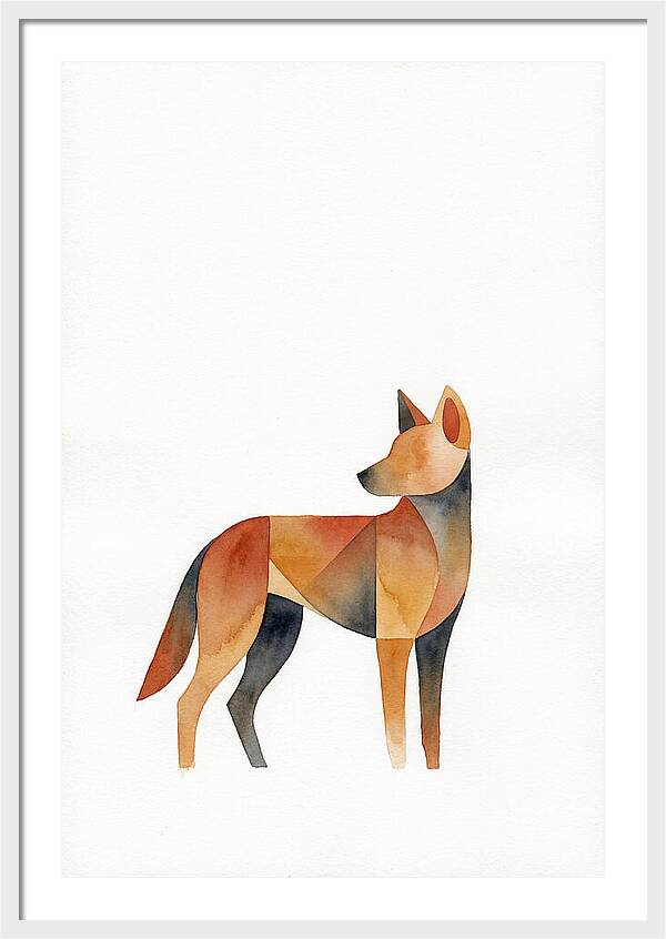 Dingo In Minimalist Style