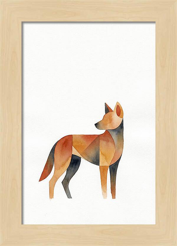 Dingo In Minimalist Style