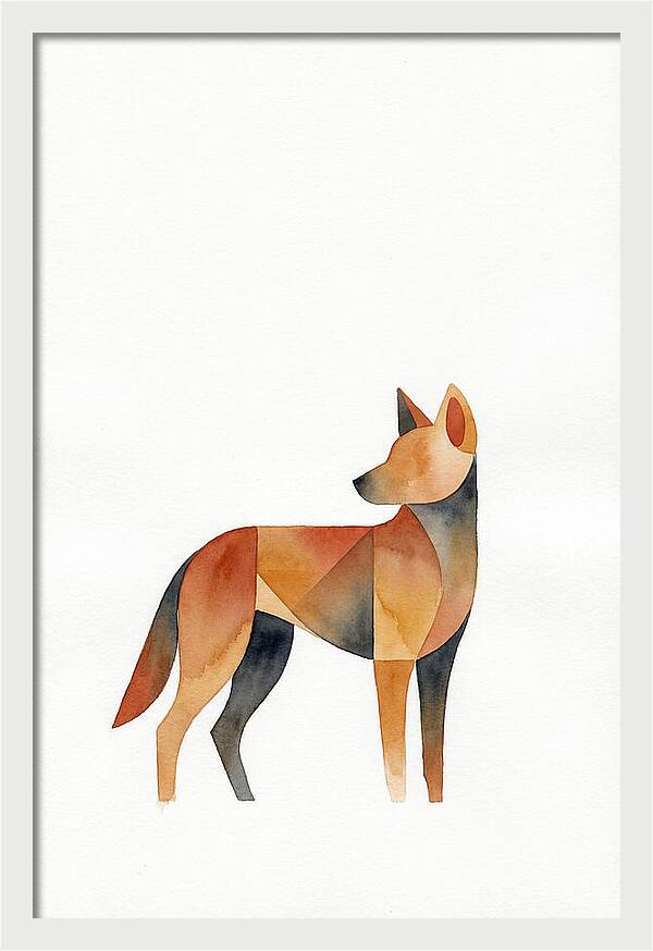 Dingo In Minimalist Style