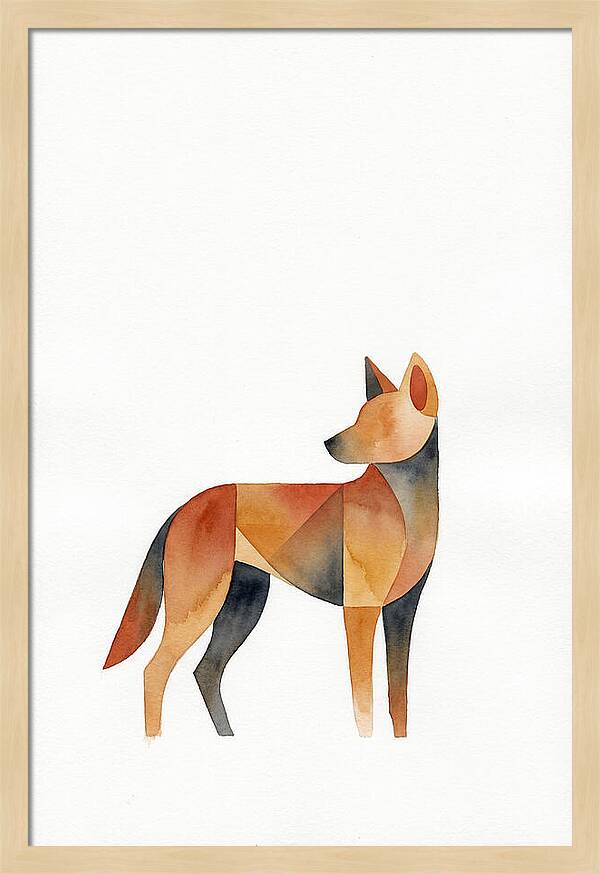 Dingo In Minimalist Style