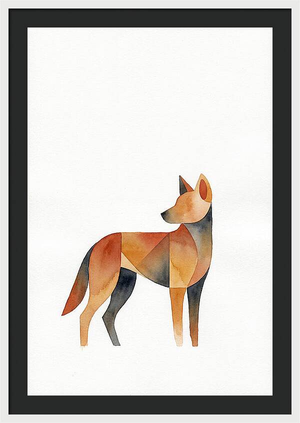Dingo In Minimalist Style