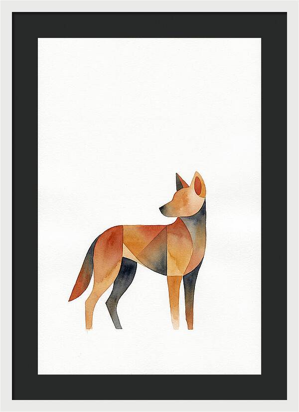 Dingo In Minimalist Style