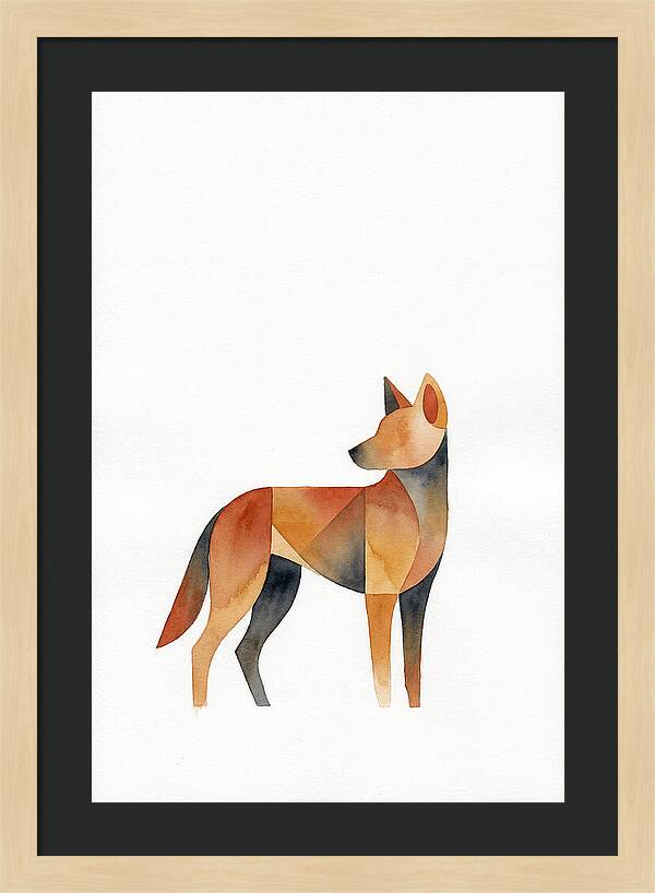 Dingo In Minimalist Style