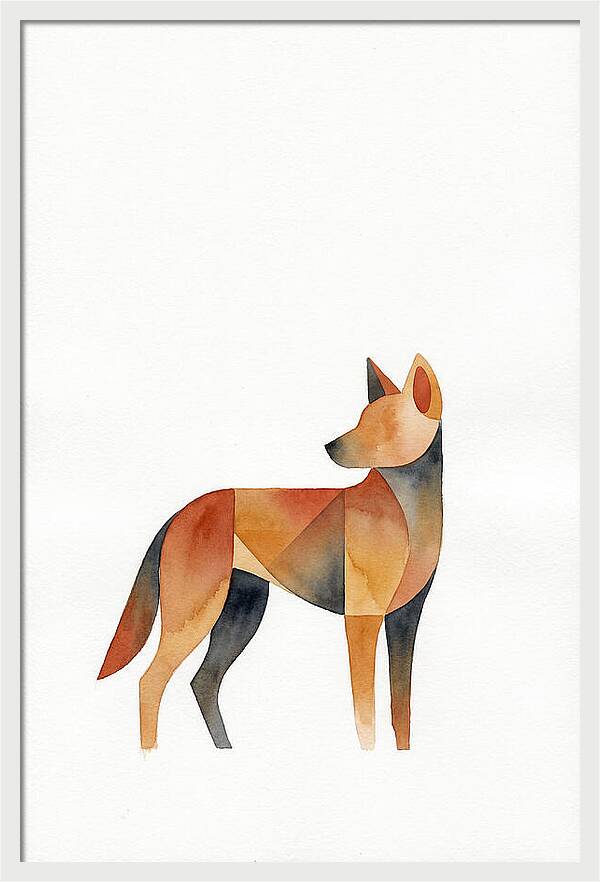 Dingo In Minimalist Style