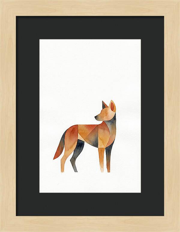 Dingo In Minimalist Style