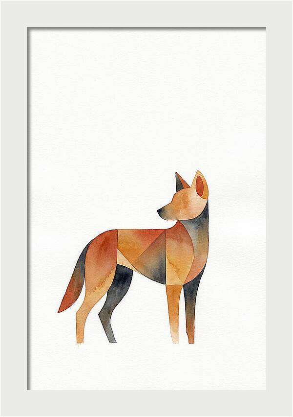 Dingo In Minimalist Style