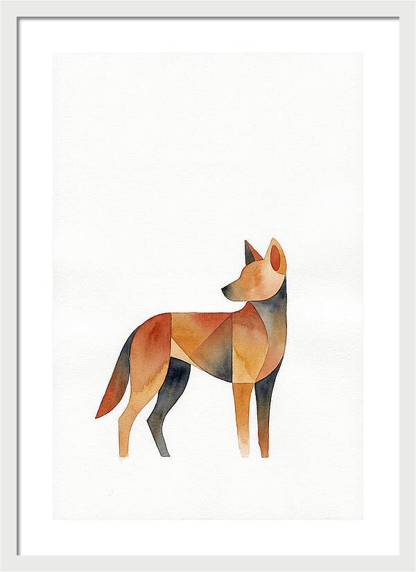 Dingo In Minimalist Style
