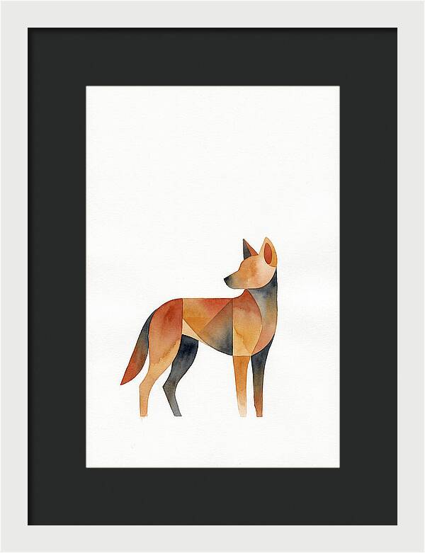 Dingo In Minimalist Style
